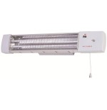 Estufa eléctrica de cuarzo fm 1502-c 1200w 2 niveles potencia (600/1200w) 2* barras cuarzo incluye soportes para fijación mural