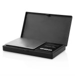 Báscula de cocina orbegozo pc 3050 negra de precisión capacidad máxima 100g escalado 0.01g pantalla lcd funciona a pilas