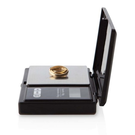 Báscula de cocina orbegozo pc 3050 negra de precisión capacidad máxima 100g escalado 0.01g pantalla lcd funciona a pilas