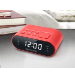 Muse m-10 rojo radio despertador fm con altavoz integrado