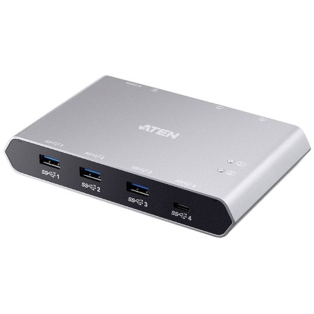 Switch compartido aten us3342 de 2 puertos usb 3.2 usb-c gen 2 con paso de alimentación