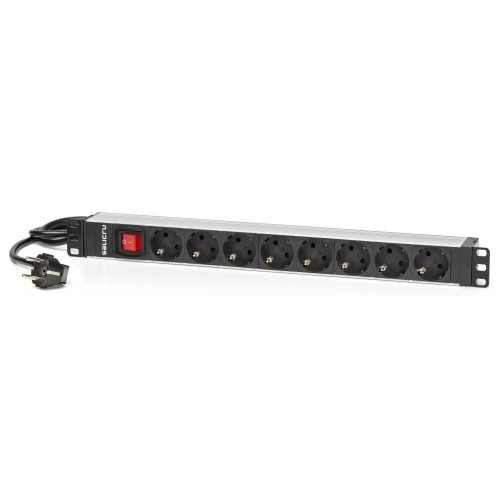 Regleta 8 tomas inte. salicru sps 8f pdu sch/sch  rack 1u/100-250v/8 salidas ac tipo f/interruptor 680ca000003