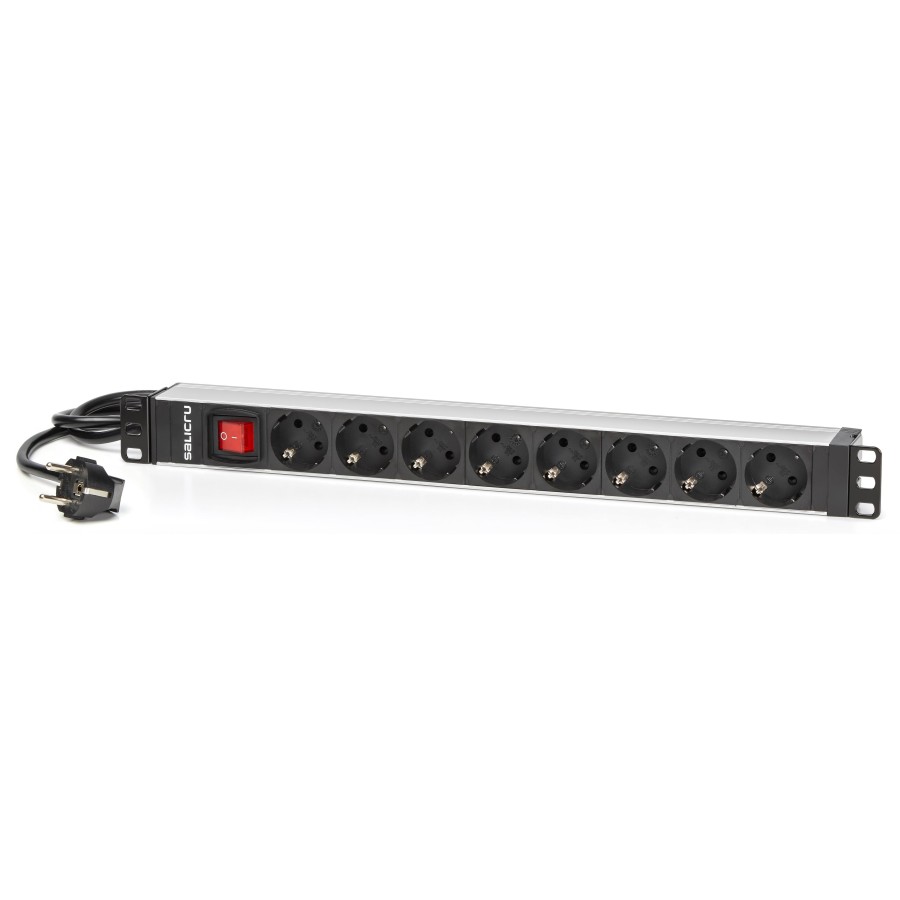 Regleta 8 tomas inte. salicru sps 8f pdu sch/sch  rack 1u/100-250v/8 salidas ac tipo f/interruptor 680ca000003