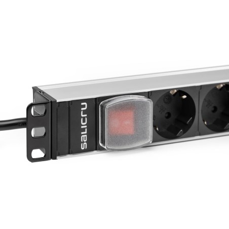 Regleta 8 tomas inte. salicru sps 8f pdu sch/sch  rack 1u/100-250v/8 salidas ac tipo f/interruptor 680ca000003