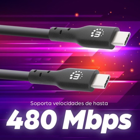 Manhattan 353342 cable usb 1 m 3.2 gen 2 (3.1 gen 2) usb c negro