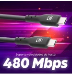 Manhattan 353342 cable usb 1 m 3.2 gen 2 (3.1 gen 2) usb c negro