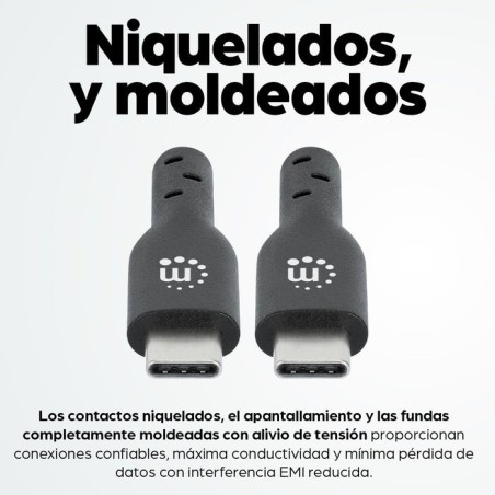 Manhattan 353342 cable usb 1 m 3.2 gen 2 (3.1 gen 2) usb c negro