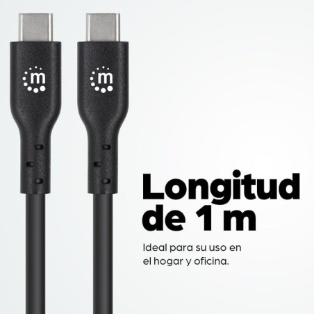 Manhattan 353342 cable usb 1 m 3.2 gen 2 (3.1 gen 2) usb c negro