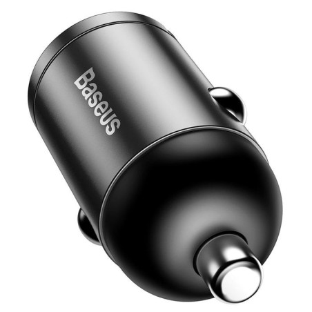Mini cargador de coche baseus tiny star, usb, qc 3.0, 30w (gris)