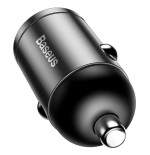 Mini cargador de coche baseus tiny star, usb, qc 3.0, 30w (gris)