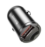 Mini cargador de coche baseus tiny star, usb, qc 3.0, 30w (gris)