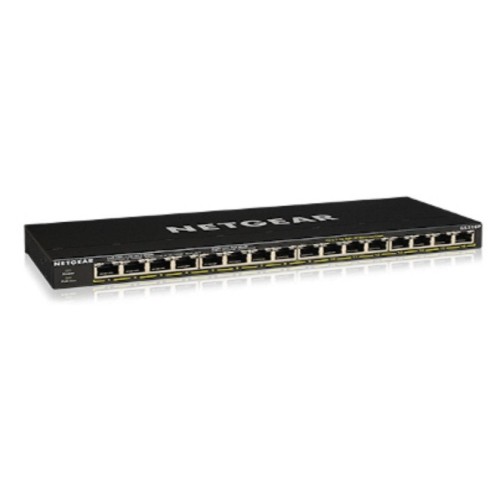 Netgear gs316p switch no administrado gigabit ethernet (10/100/1000) negro energía sobre ethernet (poe)