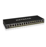 Netgear gs316pp switch no administrado gigabit ethernet (10/100/1000) negro energía sobre ethernet (poe)