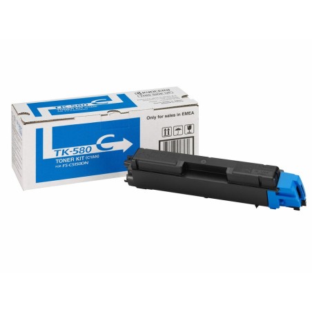 Kyocera tóner cian tk-580c 1t02ktcnl0  2800 copias