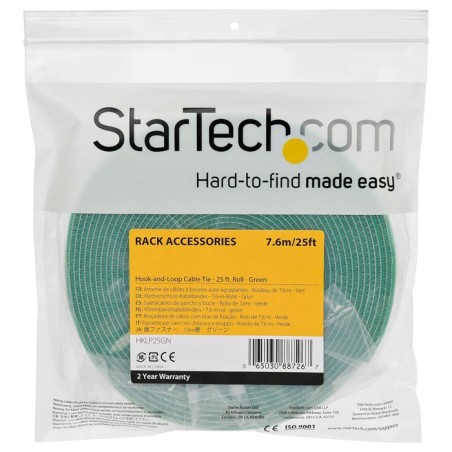 Startech.com velcro bobina de gancho y bucle - verde