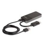 Startech hub mst usb-c a 4x displayport 1.4 negro