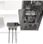 Startech hub mst usb-c a 4x displayport 1.4 negro
