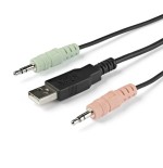 Startech.com switch kvm de 2 puertos hdmi con cables incorporados - usb 4k 60hz
