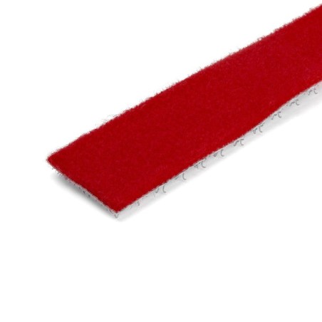Startech cinta de velcro sujetacable 15m rojo