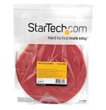 Startech cinta de velcro sujetacable 15m rojo