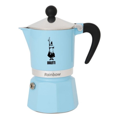 Cafetera italiana bialetti rainbow 3 tazas azul