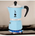 Cafetera italiana bialetti rainbow 3 tazas azul