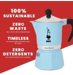 Cafetera italiana bialetti rainbow 3 tazas azul