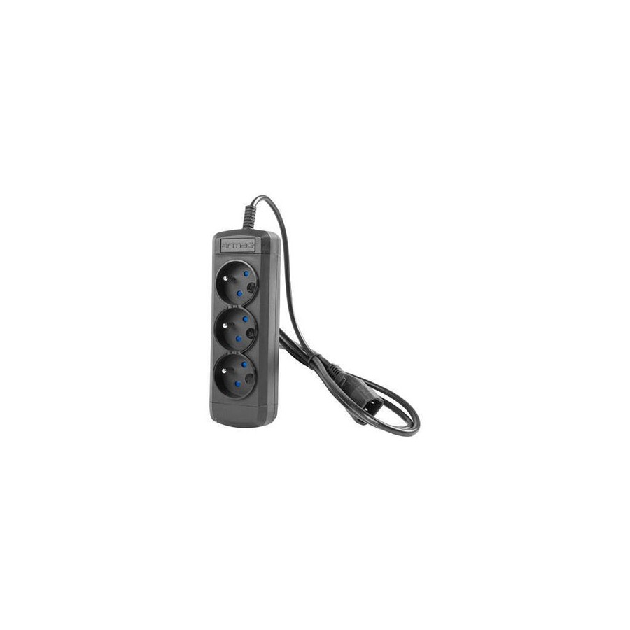 Armac regleta arc3 para sai  3x iec, black