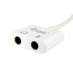 Cable adaptador usb-c a audio 2 jack 3.5mm hembra para auricular y microfono