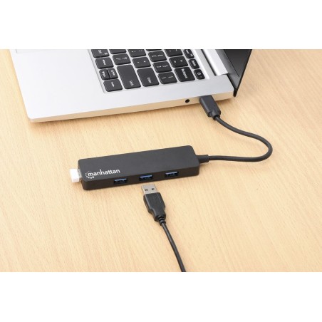 Manhattan 4-port usb 3.2 gen 1 hub c-stecker auf 4x a-buchse