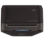Destructora fellowes lx201 negra corte en partículas 2*12mm papelera capacidad 22l seguridad p-5 destruye grapas/t.credito/clips