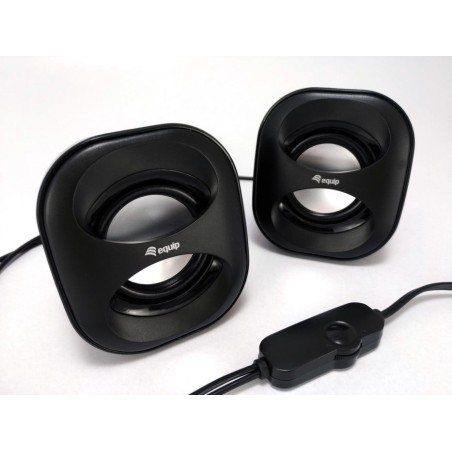 Equip altavoces 2.0 life mini  6w rms color negro jack 3.5 alimetancion usb