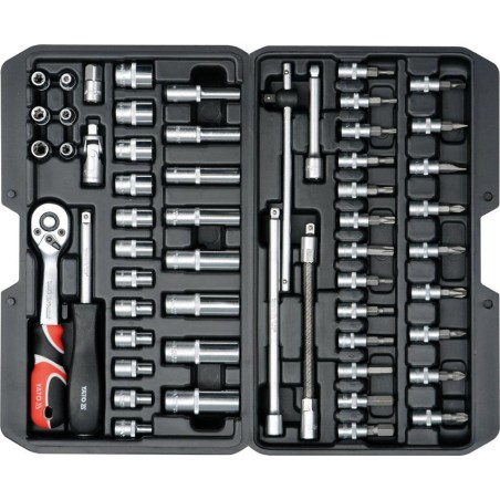 Yato juego de herramientas 56 piezas metal negro yt-14501
