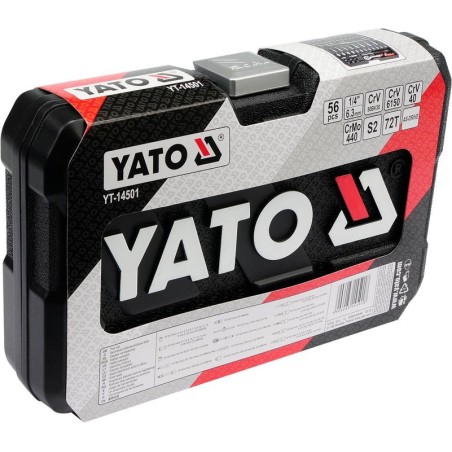 Yato juego de herramientas 56 piezas metal negro yt-14501