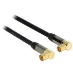Delock 88781 cable coaxial 1 m iec rg-6/u negro