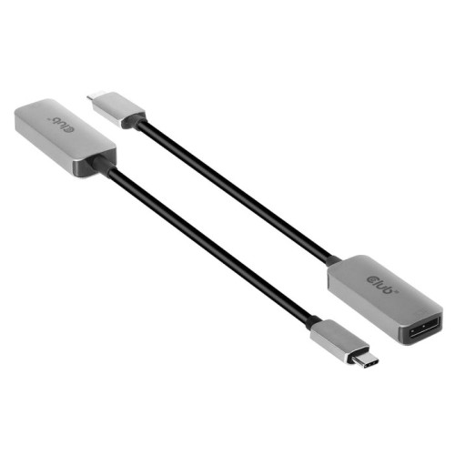 Club3d cac-1567 adaptador de cable usb type c displayport negro, plata