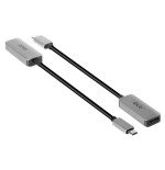 Club3d cac-1567 adaptador de cable usb type c displayport negro, plata