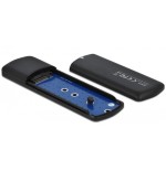 Delock 42615 caja para disco duro externo m.2 caja externa para unidad de estado sólido (ssd) negro