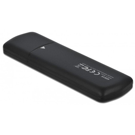 Delock 42615 caja para disco duro externo m.2 caja externa para unidad de estado sólido (ssd) negro