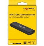 Delock 42615 caja para disco duro externo m.2 caja externa para unidad de estado sólido (ssd) negro