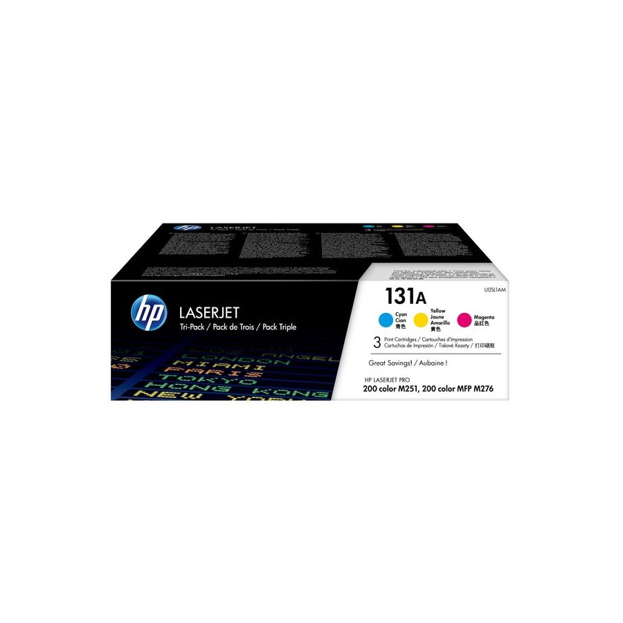Tóner original hp 131a multipack cian amarillo magenta