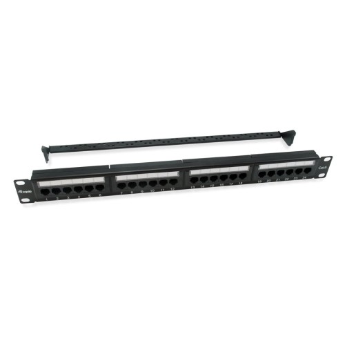 Equip patchpanel 24x rj45 cat6 19 "1u dual idc comp.