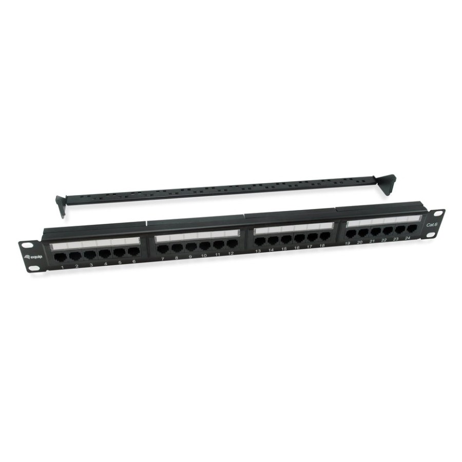 Equip patchpanel 24x rj45 cat6 19 "1u dual idc comp.