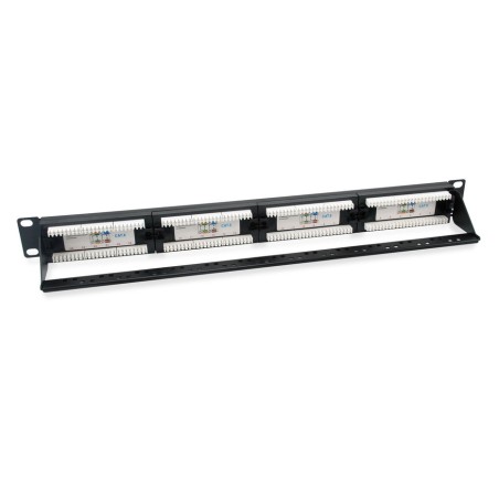 Equip patchpanel 24x rj45 cat6 19 "1u dual idc comp.