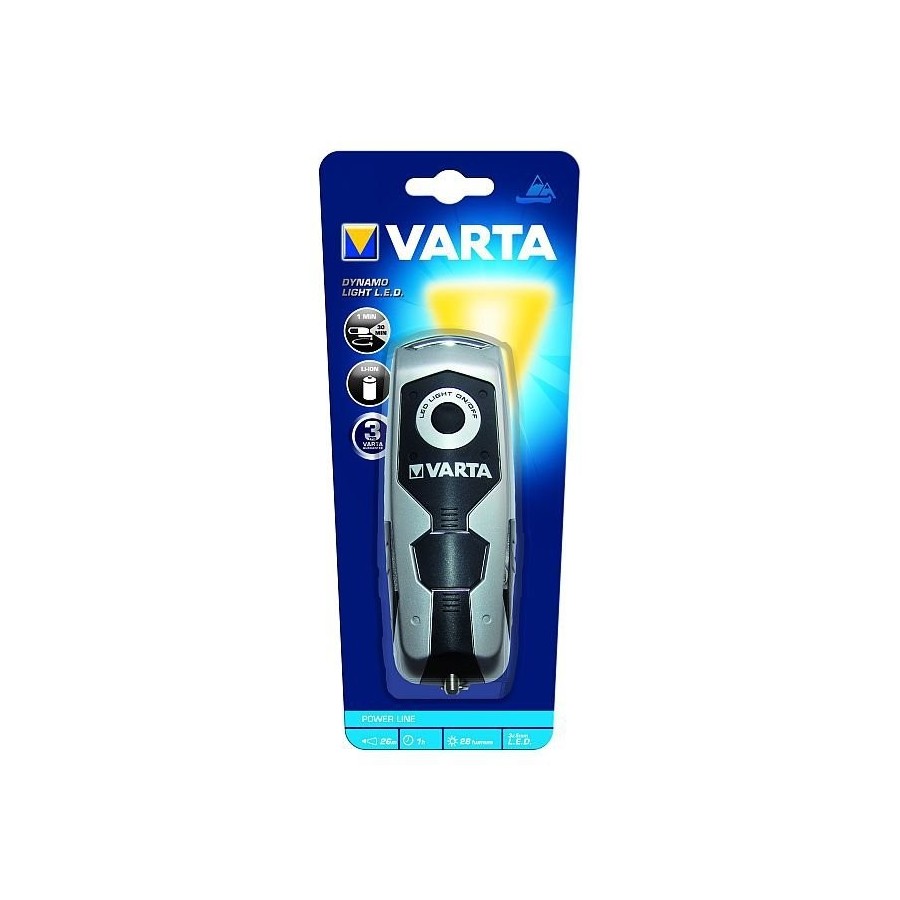 Varta linterna dynamo led 28 lm bateria li-ion 120 mah