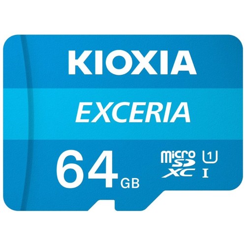 Micro sd kioxia 64gb exceria uhs-i c10 r100 con adaptador