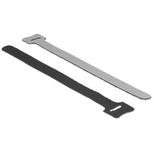 Delock 18687 velcro negro 12 mm, 20 cm, 10 pieza(s)
