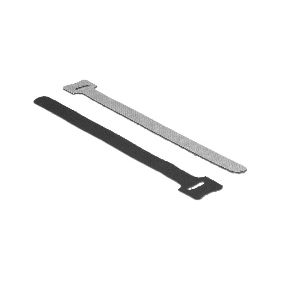 Delock 18687 velcro negro 12 mm, 20 cm, 10 pieza(s)