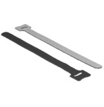 Delock 18687 velcro negro 12 mm, 20 cm, 10 pieza(s)