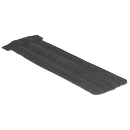 Delock 18687 velcro negro 12 mm, 20 cm, 10 pieza(s)